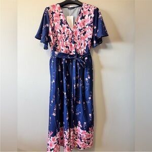 BloomChic Blue Flutter Sleeve Sundress for Weddings